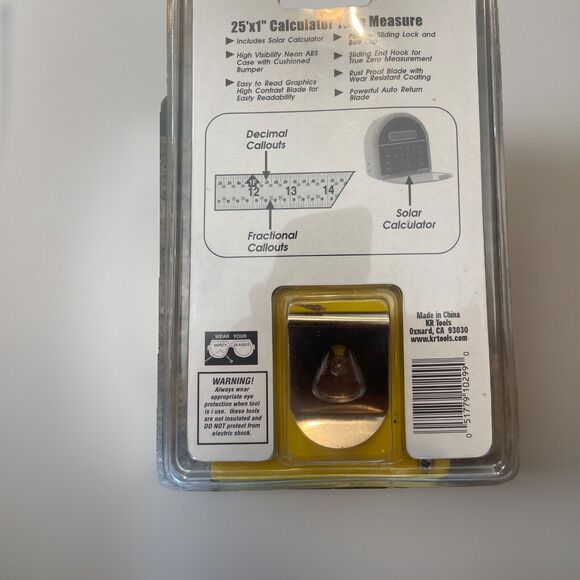Vintage KR Tools 25’ Calculator Tape Measure NIP - Picture 2 of 2